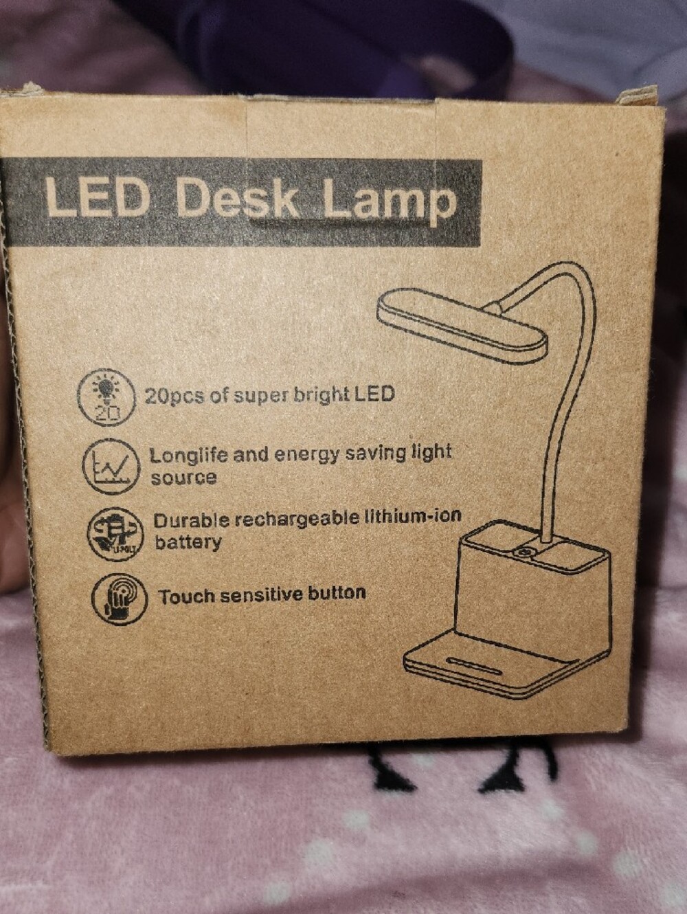 Rechargeable Black LED Desk Lamp with Flexible Neck - Picture 2 of 6